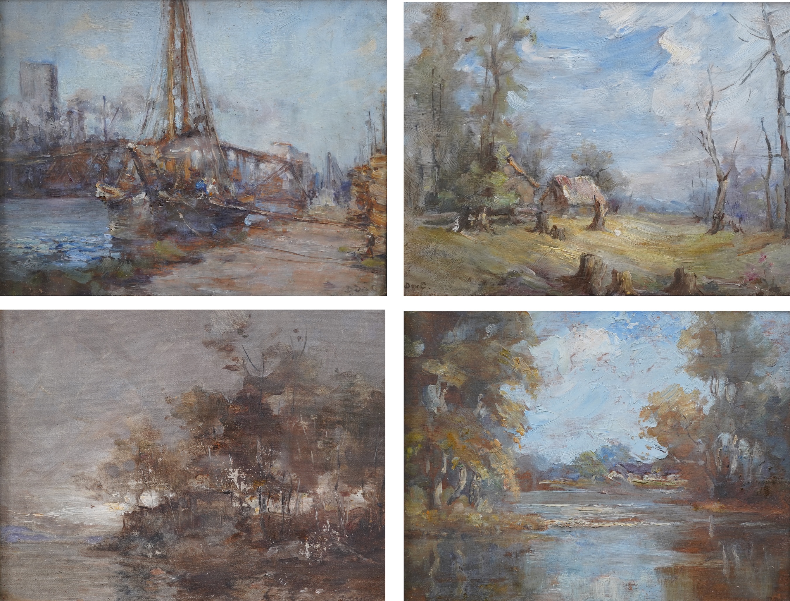 Berthe Des Clayes, (1877-1968), A group of four landscape studies